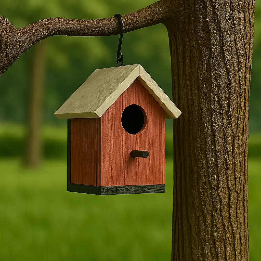 Elegant Wooden Bird Home