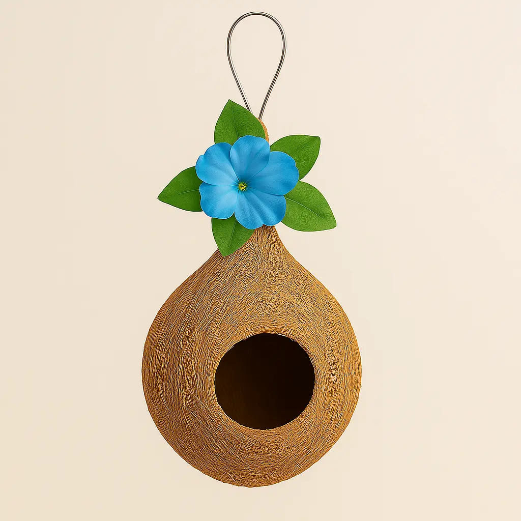 Natural Coconut Bird House � Best for Lovebirds