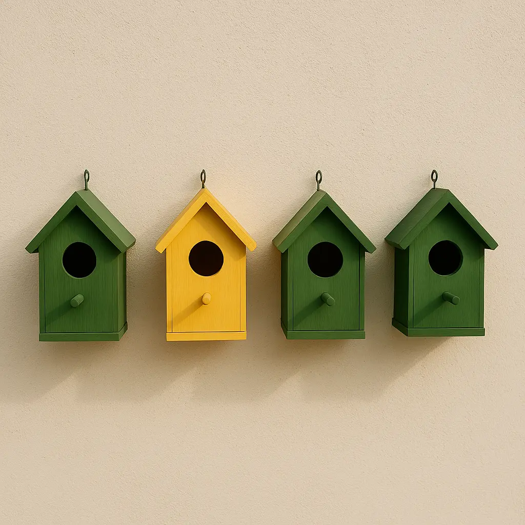 Set of 4 - Green & Yellow Mix Nests